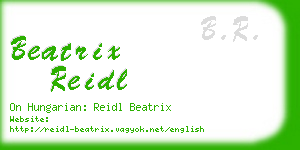 beatrix reidl business card